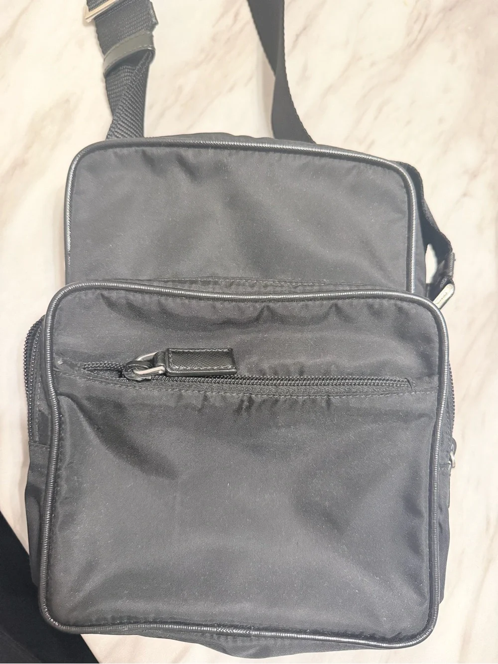 Prada Black Nylon Crossbody Messenger Bag